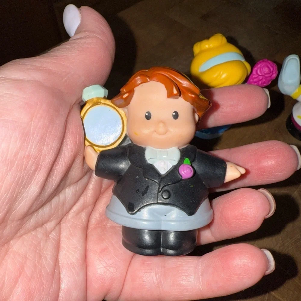 Fisher Price Fairy Tale Friends Set Cinderella, Prince and Tuxedo Man w/ ring